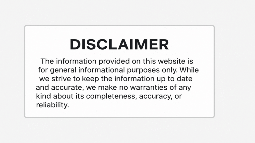 Disclaimer
