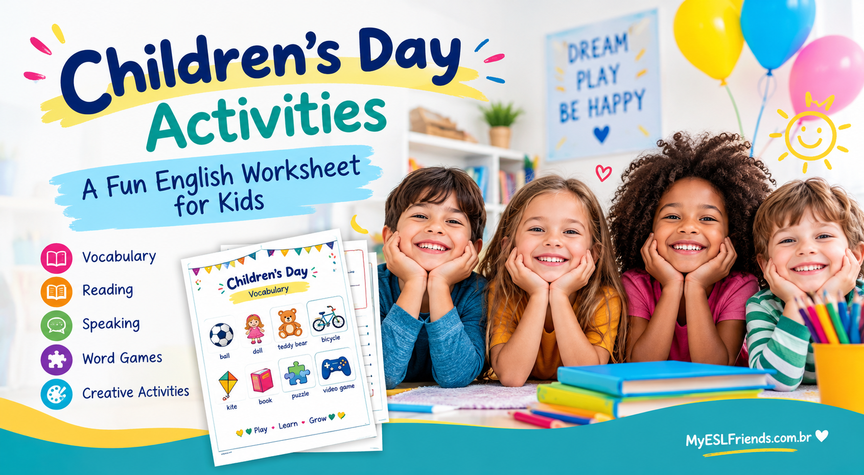 Children’s Day Activities A Fun English Worksheet for Kids